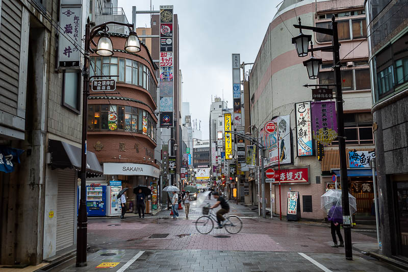 Japan-Tokyo-Ueno-Rain - While consuming my girl salad, I committed to the pass, so off to Ueno I went. The streets around this part of the station, damp and abandoned.