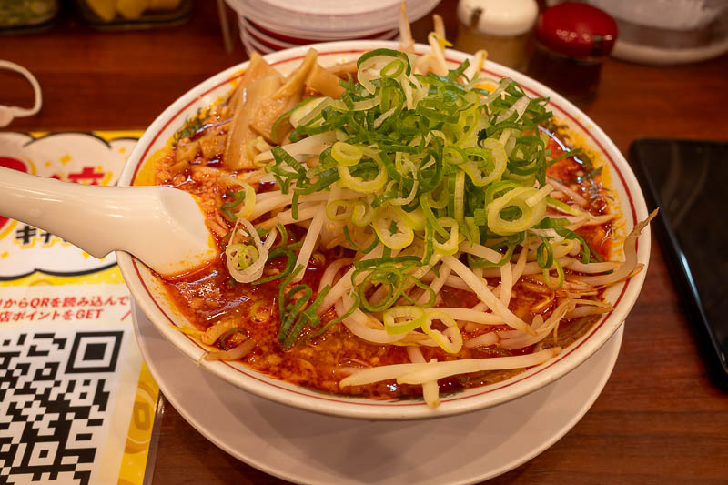 Japan-Tokyo-Shibuya-Ramen - First ramen of the trip. Pretty good. 900 yen, but I added bean shoots and bamboo shoots to make it just over 1000 yen. Order at the table by QR code 