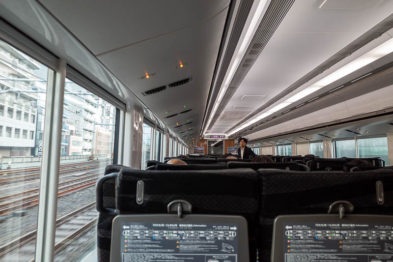 Japan-Tokyo-Hiking-Kasama-Wakaguni - On the Hitachi / Tokiwa limited express trains, the light system seen here tells you if the seat is reserved. Green means its reserved and someone sho