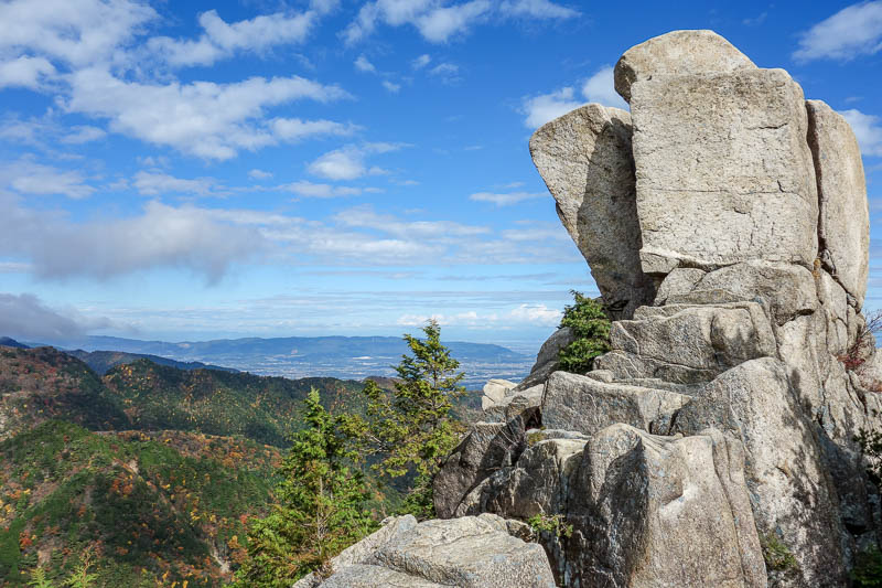 Japan-Nagoya-Mount Gozaisho-Hiking - I had to scramble over some impressive rock formations.