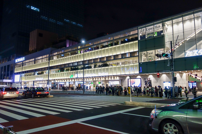 Visiting 9 cities in Japan - Oct and Nov 2016 - New Shinjuku (New New?) This is across the main road out the front of the station. None of that was here last time I was in Japan. New hotel, new buil