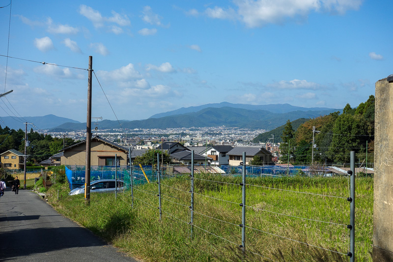 Visiting 9 cities in Japan - Oct and Nov 2016 - The walk from the train station to the start of the trail was quite far, and up hill, nice views started to appear.