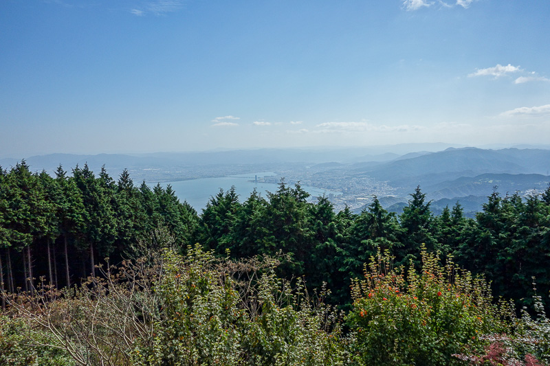 Japan-Kyoto-Hiking-Mount Hiei - Lake Biwa, and pollution.
