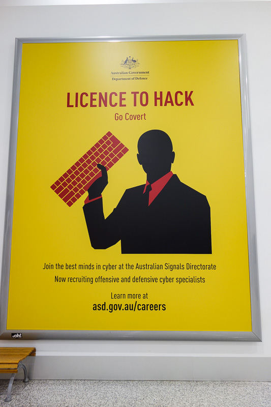 Visiting 9 cities in Japan - Oct and Nov 2016 - When you see on the news some kind of story about another country hacking Australia, remember this advertisement, for offensive hackers to join the de