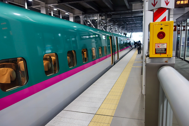 Visiting 9 cities in Japan - Oct and Nov 2016 - This is my bullet train. I think I have taken the same style long nose strange green colored one on a previous trip or maybe even this trip, I forget.