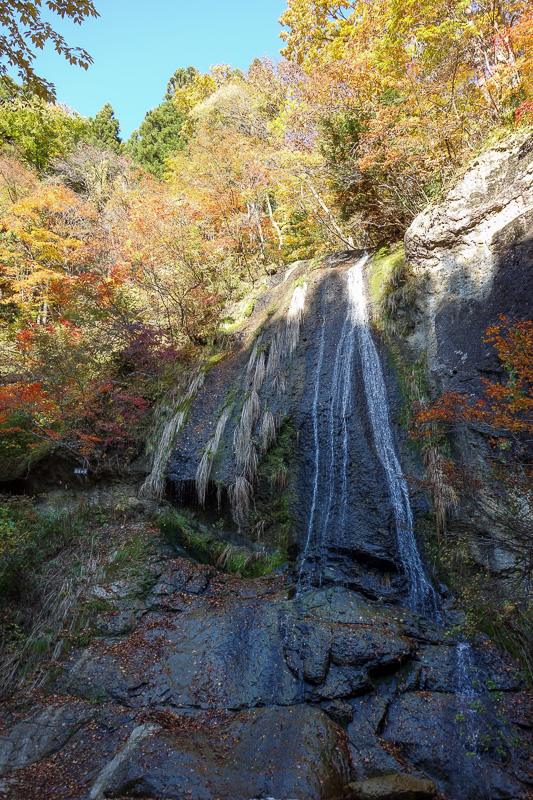 Japan-Sendai-Omoshiroyama-Hiking-Yamadera - Another waterfall. The internet is full of photos using light filters or ND filters I think they are called to make the water look like milk, cause th