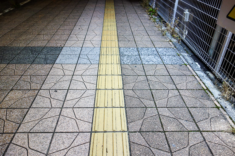 Japan-Sendai-Kokubuncho-Food-Pasta - You notice in Japan that no matter where you are, they have these blind person tiles everywhere. They have them inside some shops even. I am still wai