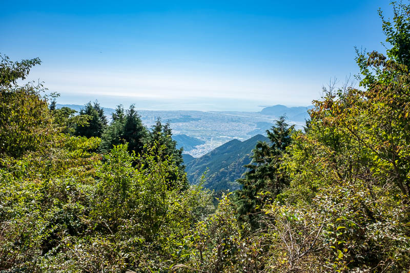 Japan-Shizuoka-Hiking-Mount Ryuso - And now I am at the summit of Monjudake peak, looking down on about a million people.
