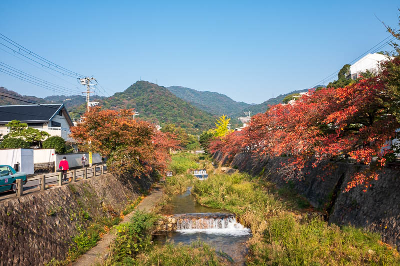 Back to Japan for even more - Oct and Nov 2017 - First I had to get to the trail, its a bit of a walk from Ashiya station, there were lots of other hikers to follow, and the Lawson convenience store 