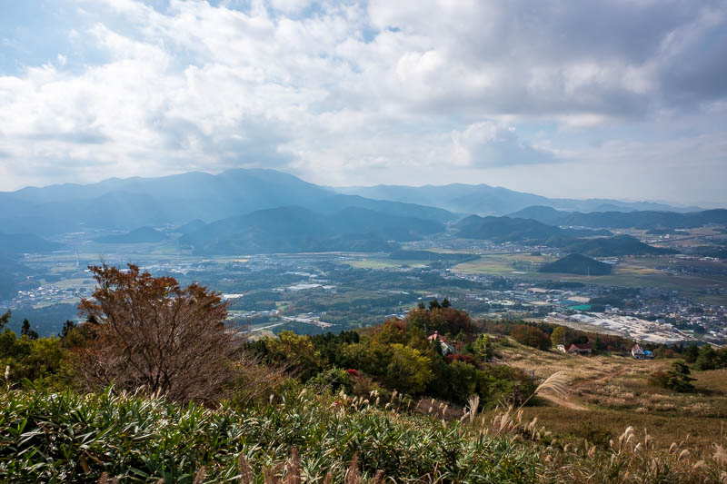 Japan-Hiking-Mount Ibuki - A bit further up, enjoying the all day views.