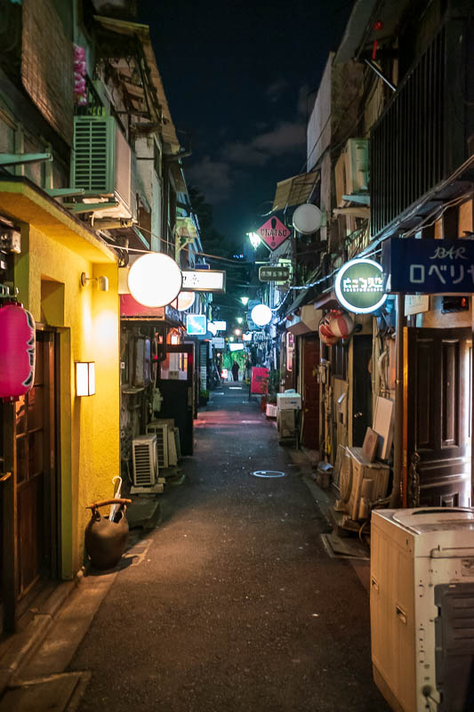 Back to Japan for even more - Oct and Nov 2017 - All the signs in the Golden Gai are only in English. All advertising no cover charge for foreign tourists. Drinks are expensive though, considering yo