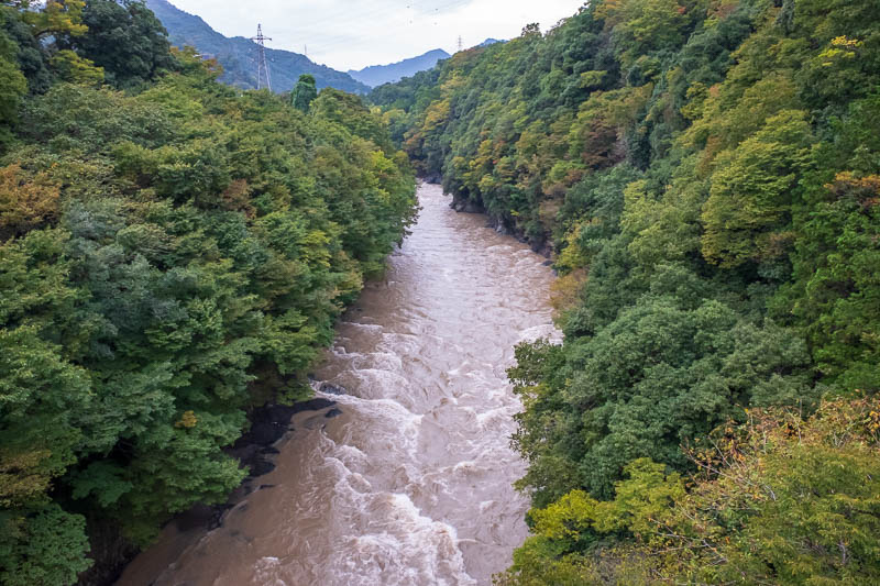 Back to Japan for even more - Oct and Nov 2017 - Then I had to cross what the hike description I followed said was a stream. Today its a raging torrent. A great day, I typed all this really fast so t