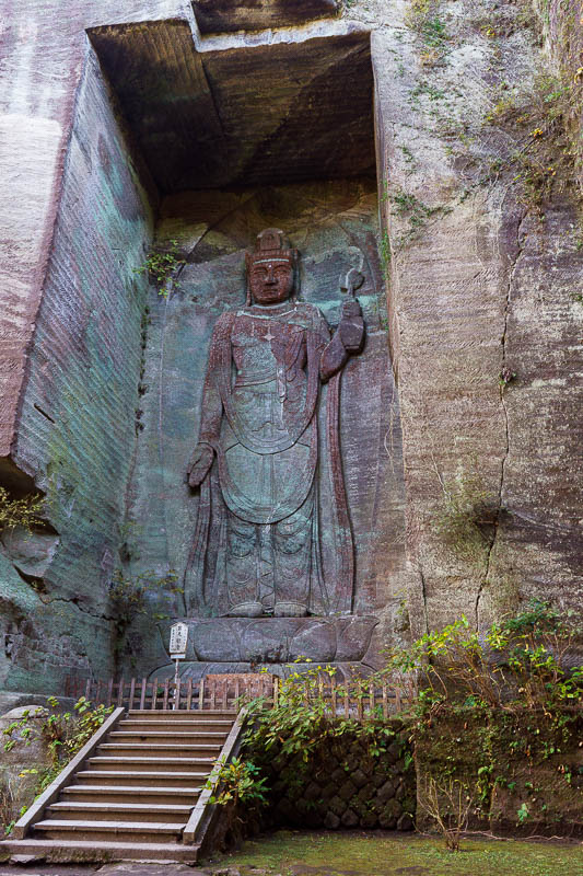 Japan-Chiba-Hiking-Mount Nokogiri - Ahhh, this is not the giant Buddha! Although I think this one is bigger. You have to be able to climb a bit over rocks and stairs to get to this one s