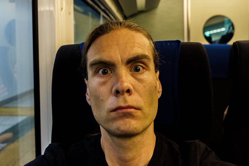 Japan-Tokyo-Train - ITS ME! Me and my pignose, thats the title of my autobiography. I also fear I am going bald, after which I will be VIRTUALLY INDISTINGUISHABLE from a 