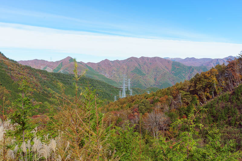 Japan-Hiking-Sasago-Seihachiyama - The power plant and associated infrastructure adds a great buzzing ambience to the landscape.