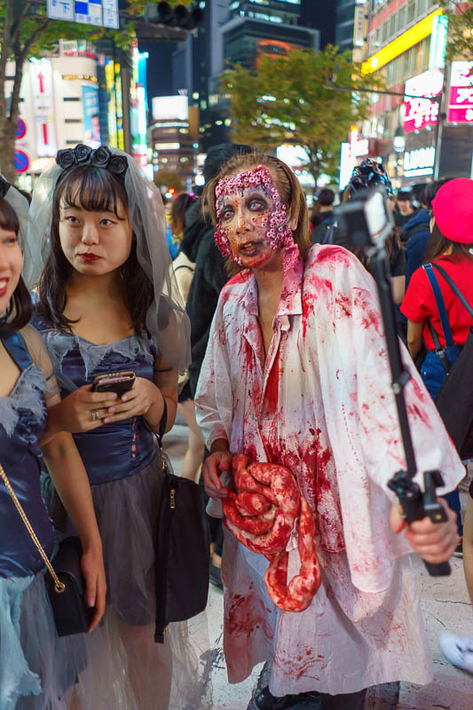 Japan-Tokyo-Halloween-Shibuya - This person put some effort into their facial tumors.