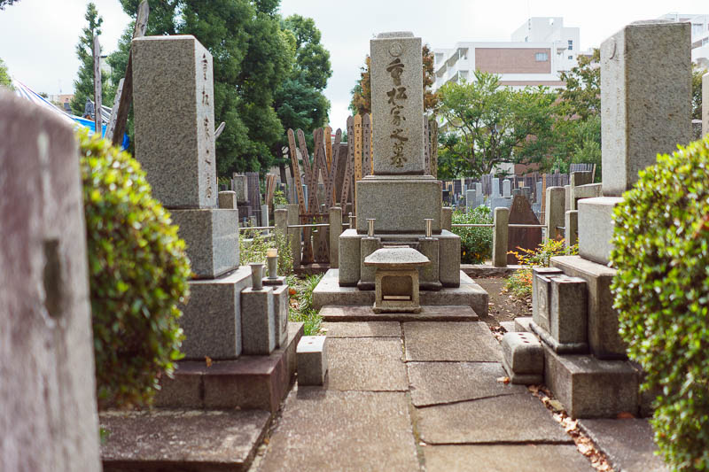 Of course I am back in Japan yet again - Oct and Nov 2018 - Behind the temple is a cemetery. I dont know if it is ok to take photos of them or not, so I did. Nice light. This is my second best cemetery in Asia 