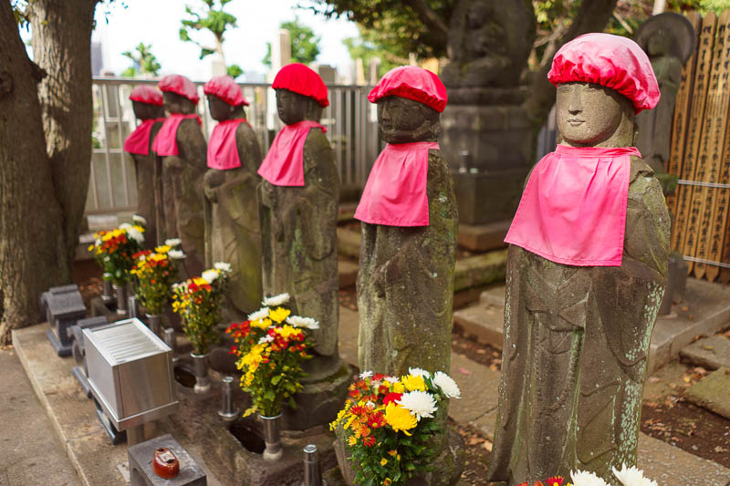 Of course I am back in Japan yet again - Oct and Nov 2018 - They also have these cool series of Buddhas or whatever wearing their red jockey caps. Entire mountains have been vandalised with these things.