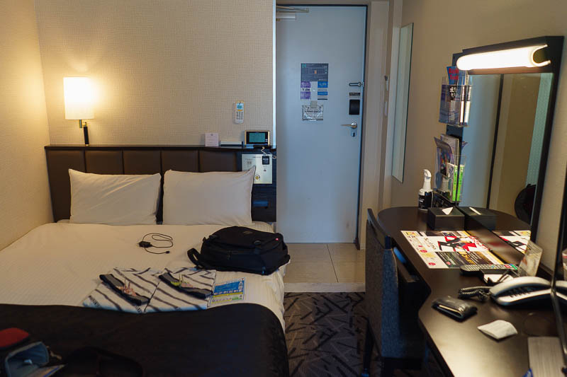 Of course I am back in Japan yet again - Oct and Nov 2018 - My tiny hotel. Its an APA. I stayed here before. It is fine. Also very cheap. I like short sentences.