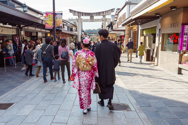 Japan-Fukuoka-Hiking-Dazaifu - I snuck up behind these two playing dress up to take a creep shot. Actually I kind of think they were enjoying being the attention of everyones photos