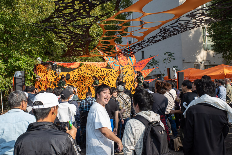 Japan for the 9th time - Oct and Nov 2019 - Nearby the temple is having a Halloween festival with a girl band and middle age men who are way too into it and sing all the words and know the dance