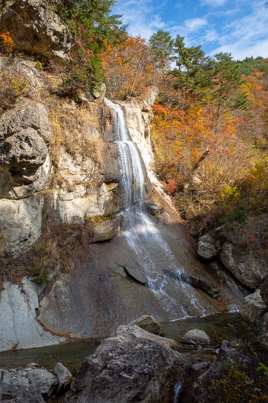 Japan-Hiking-Omoshiroyama-Yamadera - One of many waterfalls.