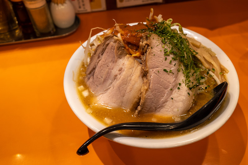 Japan for the 9th time - Oct and Nov 2019 - ELVIS RAMEN! It was a huge serve, but mainly bean sprouts. Although I feel like I have eaten too much.