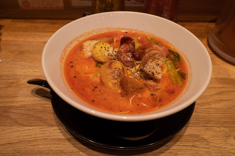 Japan-Tokyo-Shinjuku-Ramen - Here it is, gorgon-rizo-ramen-tomaten-san. Highly recommended. You can find it in the bottom of the cinema complex at the end of Godzilla street.