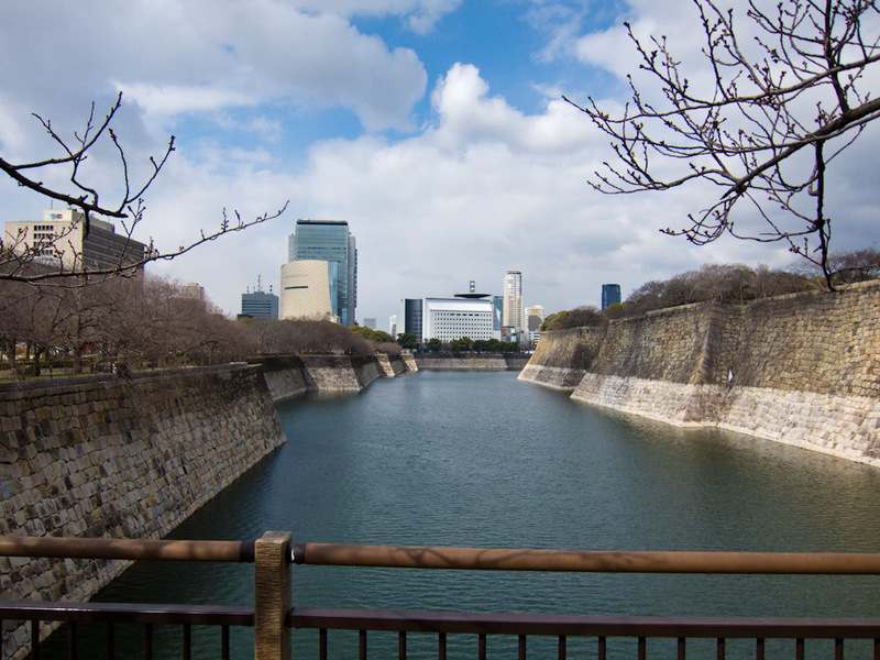 Japan and Taiwan March 2012 - The castle is surrounded by 2 moats, this is moat 1 of 2.