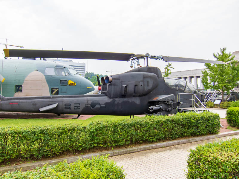 Korea and Hong Kong - September 2011 - An apache helicopter, most commonly used now for killing iraqi civilians to create videos for youtube from the gun cam.