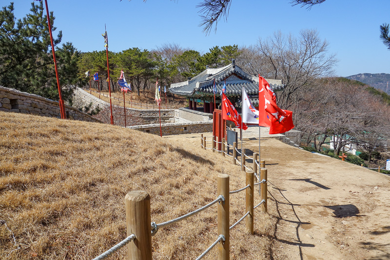 Korea-Busan-Hiking-Geumjung - And the next gatehouse, at another rebuilt section.