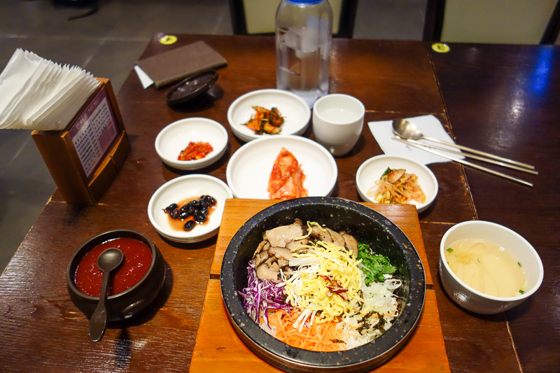 Korea again - Incheon - Daegu - Busan - Gwangju - Seoul - 2015 - My dinner was up on the 9th floor, and surprisingly, given the reputation for Shinsagae to be super expensive, it was only $10. It looks like bibimbap