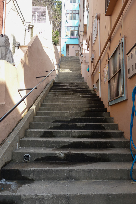 Korea again - Incheon - Daegu - Busan - Gwangju - Seoul - 2015 - One of the many staircases I ascended thinking it was a way to the start of the trail, only to have to come back down again. Seriously, 45 minutes was