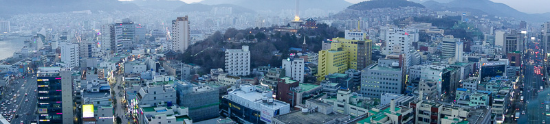 Korea again - Incheon - Daegu - Busan - Gwangju - Seoul - 2015 - Panorama number 2, I chopped the top of the Busan tower off....