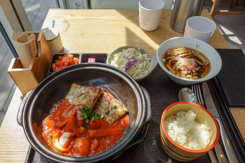Korea again - Incheon - Daegu - Busan - Gwangju - Seoul - 2015 - My excellent lunch, cost about $6. Basically the same price as a cup of Starbucks coffee.