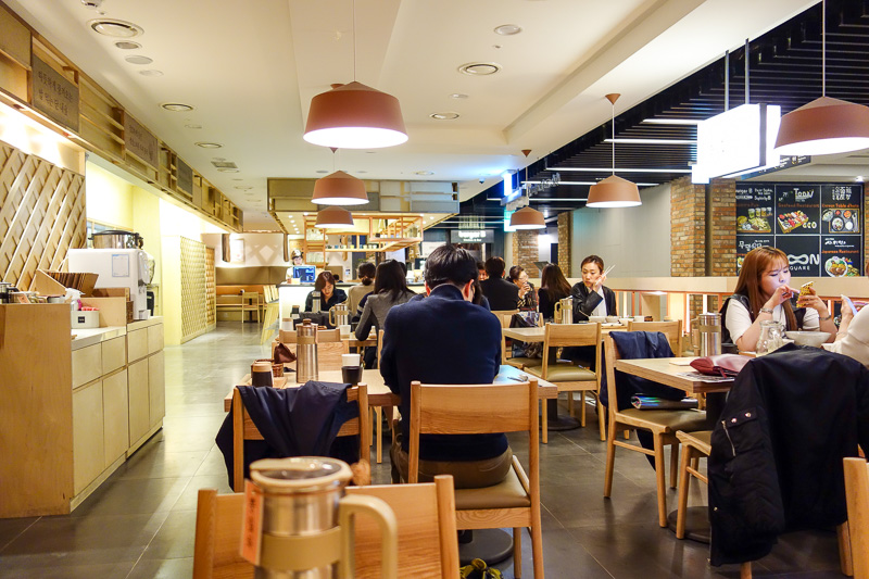 Korea again - Incheon - Daegu - Busan - Gwangju - Seoul - 2015 - This is the scene inside the new fashion food place I went to which was roughly double the price of any other meal I had (I had left over WON to burn)