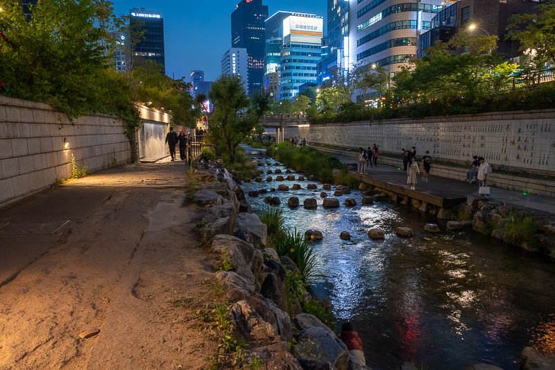 Korea for the 4th time - May and June 2022 - More sewer, during blue hour. It actually smelt (smelled?) like a sewer today! Concerning.