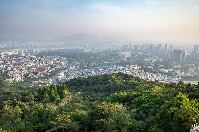 Korea-Seoul-Namsan-Curry - I don't even know what direction this was. Lots of green, lots of mountains.