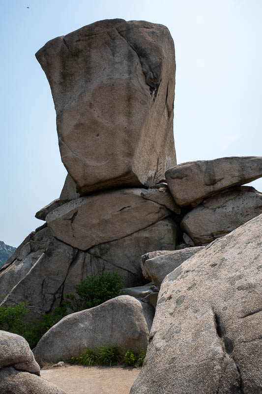 Korea-Seoul-Hiking-Bukhansan - The top has some nice rocks to try and push over.