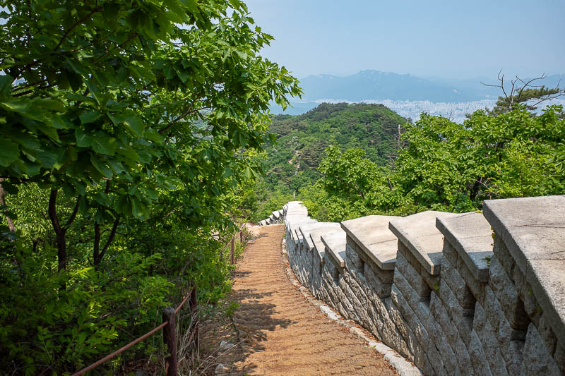 Korea-Seoul-Hiking-Bukhansan - More wall, I appreciated the sections with the hessian mats, this made progress much faster. Despite there being people all day, this area with the wa