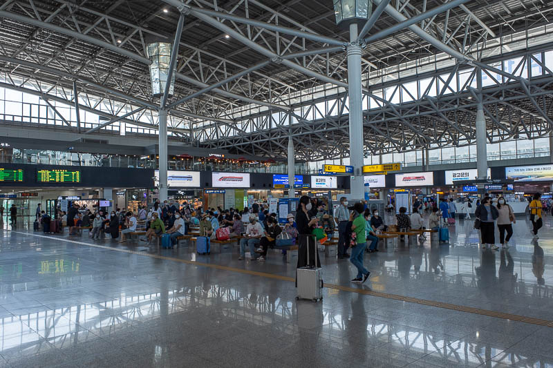 Korea for the 4th time - May and June 2022 - Busan station interior. My next leg will not depart from here as I am taking a very slow coastal train. So if you want pics of Busan station, this is 