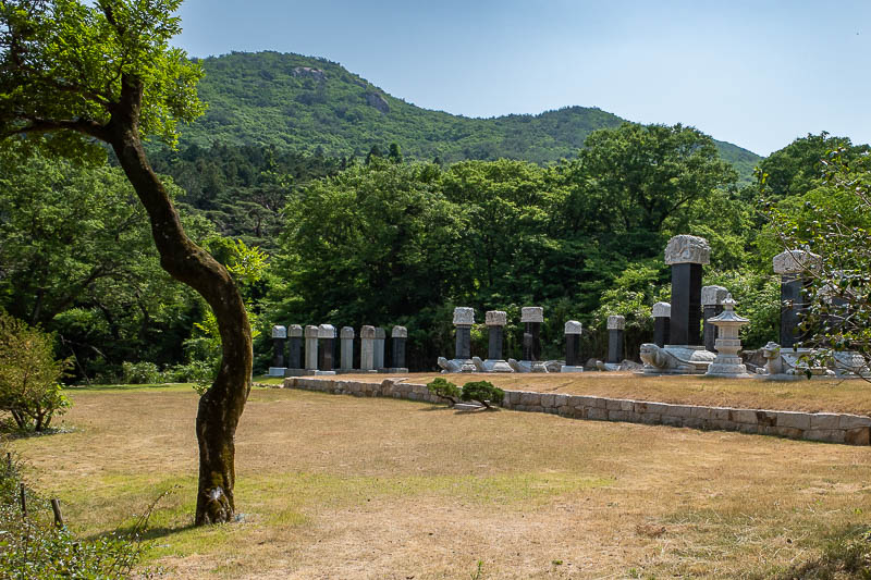 Korea-Busan-Hiking-Geumjeong - Monk graveyard, these guys are on permanent retreat.