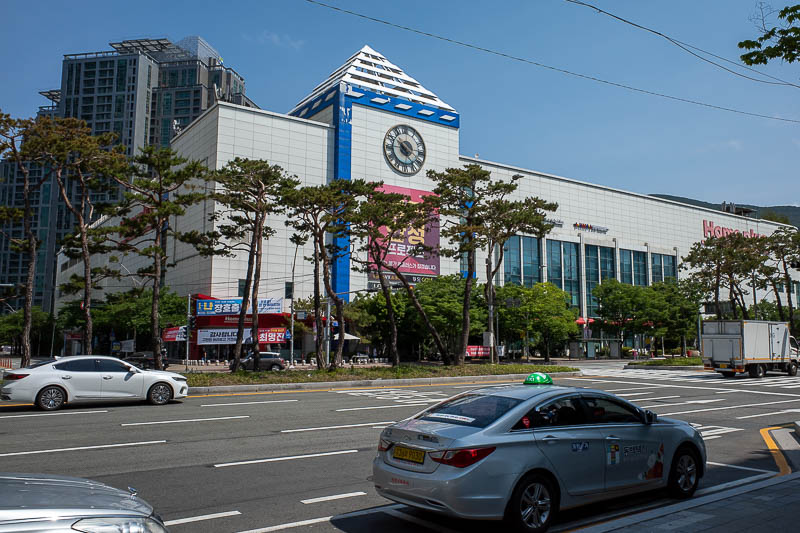 Korea-Busan-Beach-Haeundae - And then over the road, Korean Wal-Mart. Do they sell assault rifles here too?