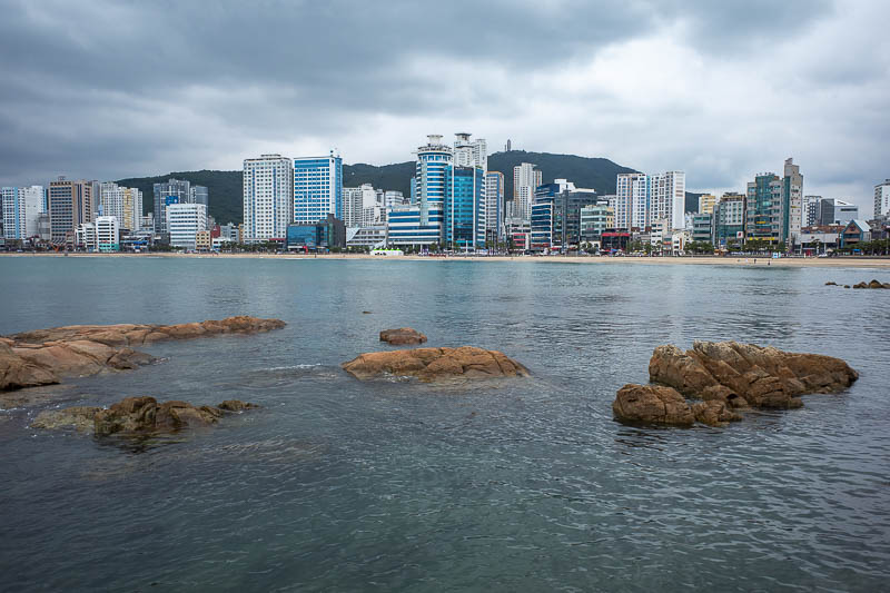 Korea-Busan-Hiking-Hwangnyeongsan - I wandered all the way around the bay thinking it would be the best spot to photograph the bridge. It was not. So instead I photographed the shore fro