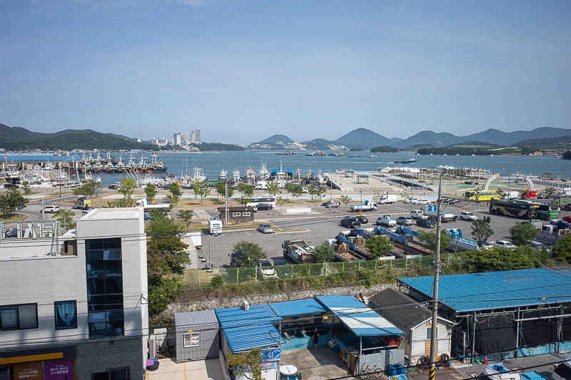 Korea-Busan-Yeosu-Train - My room does however have a view. Now to work out where I am in relation to things. No subway here, so more exciting bus rides ahead.