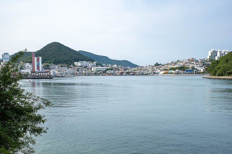 Korea-Yeosu-Food-Schnitzel - View of where I was headed to. There is more to the town off to the right of screen around another small mountain.