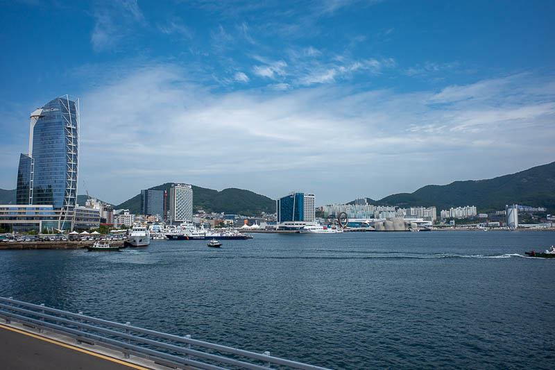 Korea-Yeosu-Odongdo-Bridge - View of the expo area, now largely a ghost town from what I have seen. Busan is building all kinds of stuff to do the same thing in 2030, it seems lik