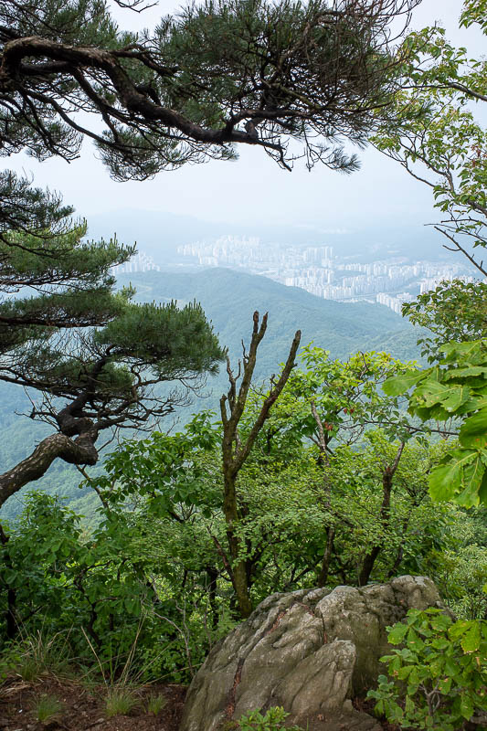 Korea-Seoul-Hiking-Cheonmasan - This mountain is well known for its views all the way back to Seoul. Not today.