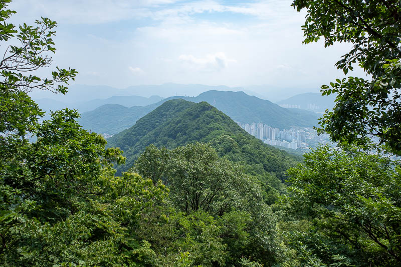 Korea-Seoul-Hiking-Cheonmasan - Here is the same view from earlier. And try as I might to avoid the sick guy, I think he was following me. I let him pass and he stopped soon after. I