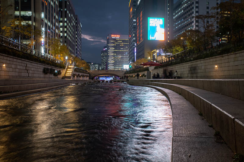 Korea twice in one year - November 2022 - Next I sat in the sewer itself and took a long exposure photo. Came out pretty well.